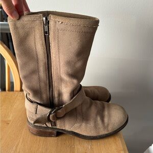 UGG Women's Tan Suede Mid-Calf Combat Boots
